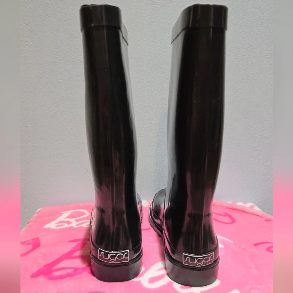 Sugar Women's Black Rain Boot, Size 9 - Picture 7 of 9
